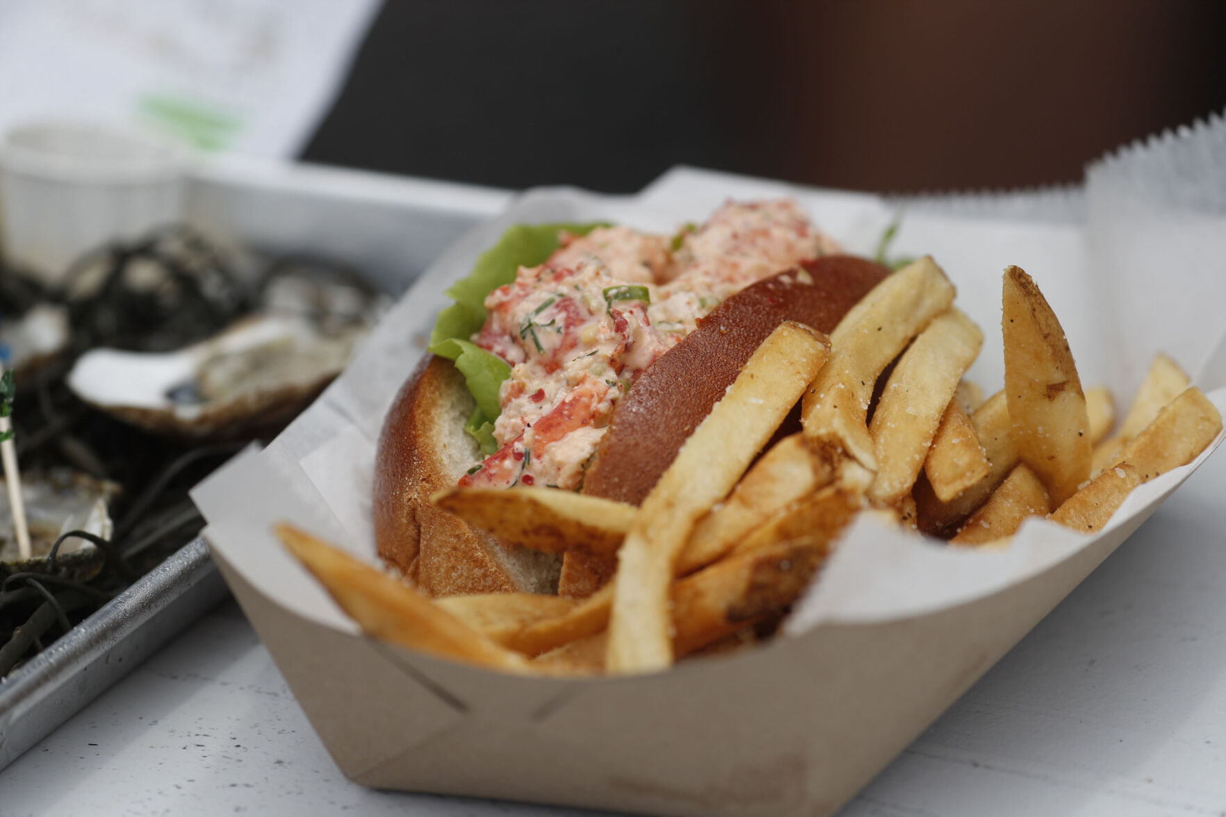 Shuck Shack's lobster roll with fries